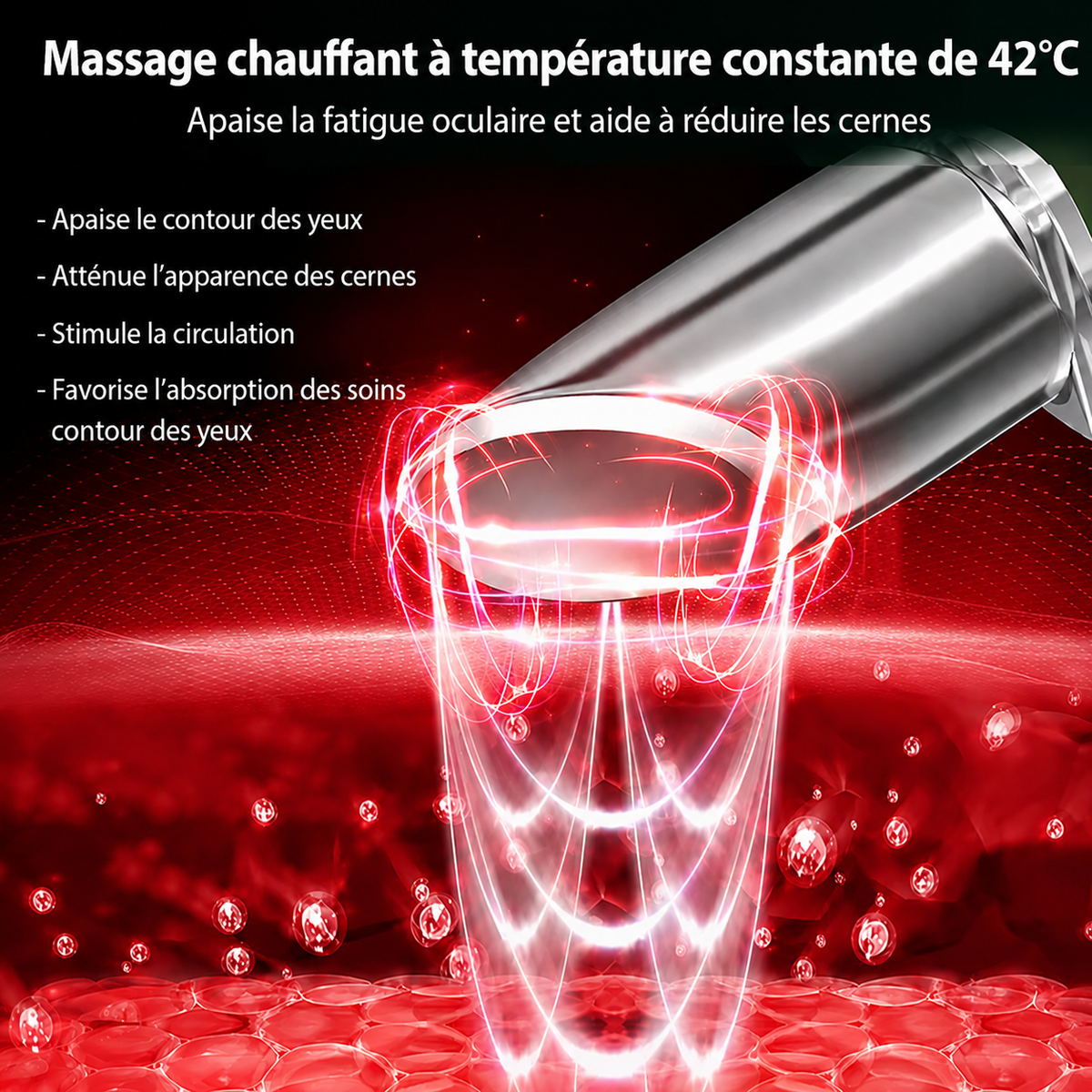Stylo de massage électrique contour des yeux 5-en-1