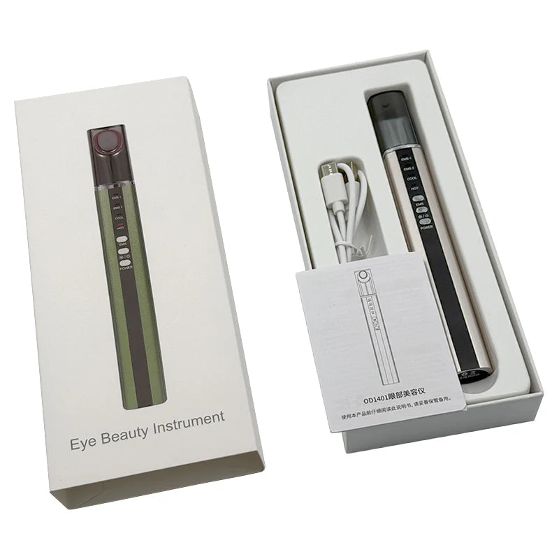 Stylo de massage électrique contour des yeux 5-en-1